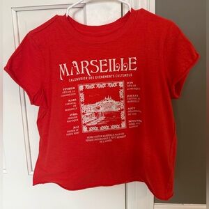 Anthropologie Maeve French themed tee